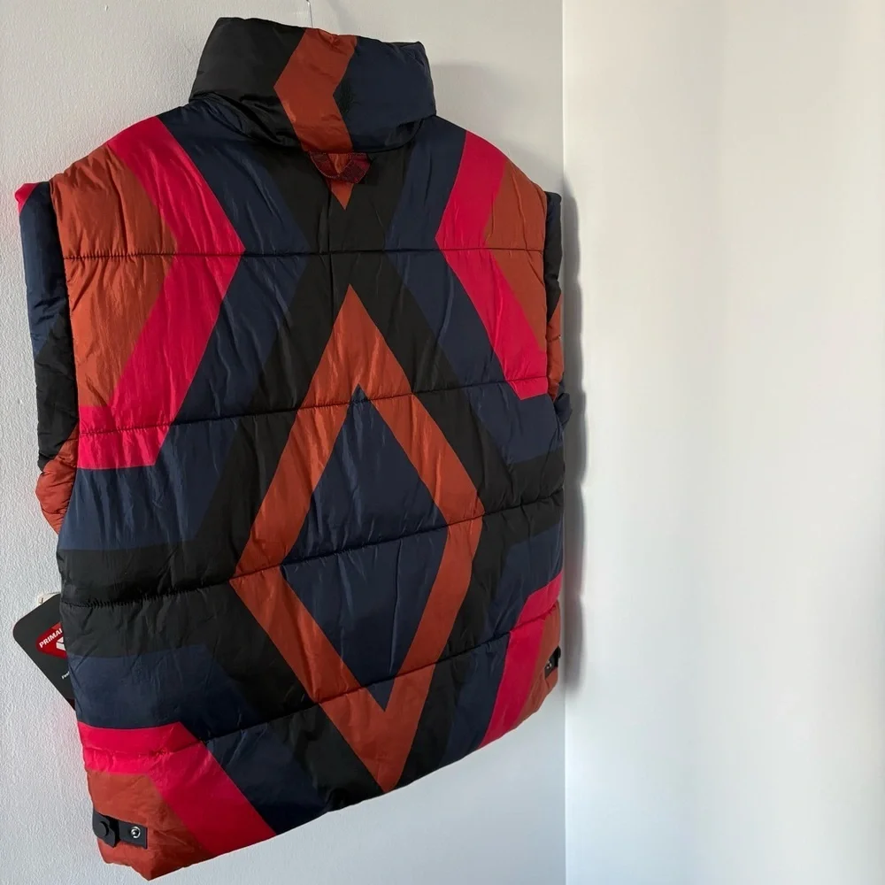 Free People Puffer Vest In a bubble Printed Vest Colorblock Print Size S NWT - Picture 10 of 17